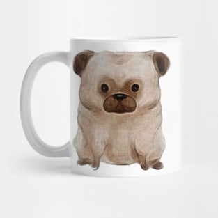 Cute Fawn Pug Puppy Drawing| Funny Kawaii Pug Mug